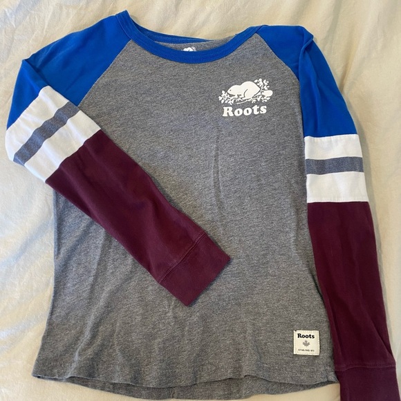 Roots Boys Crewneck Long Sleeve Regular Fit Classic Shirt‎ Top Size Medium 7/8 - Picture 5 of 6